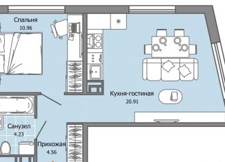 Продажа 2-комнатной квартиры, 41 м2, Ульяновск, Засвияжский район, жилой комплекс Город Новаторов, 2