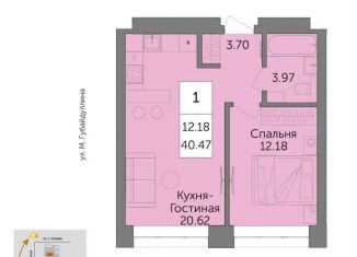 Продаю двухкомнатную квартиру, 39.6 м2, Уфа, жилой комплекс Урбаника, лит2