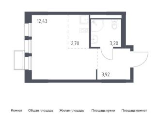 Квартира на продажу студия, 22.3 м2, Московская область, жилой комплекс Квартал Ивакино, к3