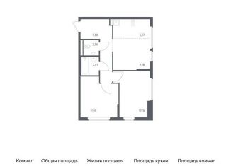 Продажа двухкомнатной квартиры, 55 м2, Москва, жилой комплекс Остафьево, к20