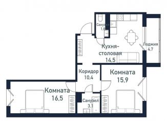 Продам двухкомнатную квартиру, 61.8 м2, Челябинская область, улица имени Ефрейтора Потехина, 5