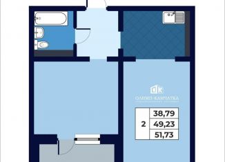 Продается 2-комнатная квартира, 51.7 м2, Камчатский край