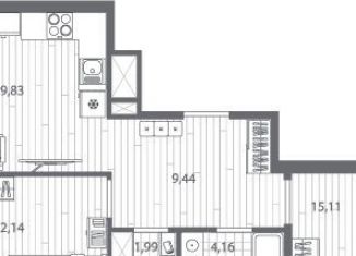 Продажа двухкомнатной квартиры, 64.4 м2, Санкт-Петербург, Калининский район
