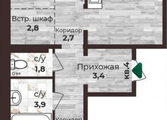 2-ком. квартира на продажу, 69.2 м2, Барнаул, Центральный район