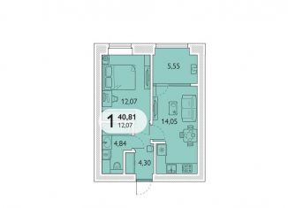 Продаю 1-комнатную квартиру, 40.8 м2, Брянская область, микрорайон Мегаполис-Парк, 23к2
