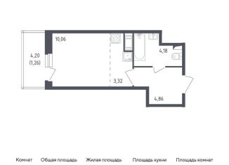 Продается квартира студия, 23.7 м2, Санкт-Петербург, жилой комплекс Астрид, 10