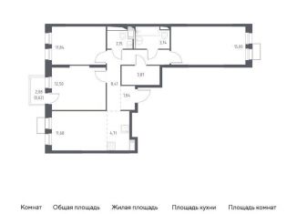 Продается 3-комнатная квартира, 75.4 м2, Московская область, жилой комплекс Горки Парк, к3.2