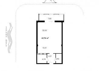 Продажа 1-комнатной квартиры, 63 м2, Алушта