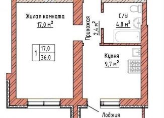 Продам 1-комнатную квартиру, 36 м2, Самара