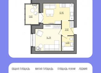 Продаю 1-комнатную квартиру, 38.8 м2, Рыбинск