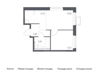 Продажа 1-комнатной квартиры, 34.7 м2, деревня Мисайлово