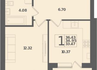 Продается 1-комнатная квартира, 36.4 м2, Калининградская область