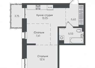 Продаю 1-комнатную квартиру, 47.9 м2, Иркутск, улица Касьянова, 1А