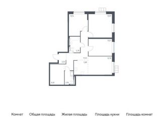 Продаю трехкомнатную квартиру, 86.3 м2, поселение Рязановское, жилой комплекс Алхимово, к10