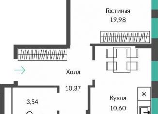 Продается трехкомнатная квартира, 77 м2, село Перово