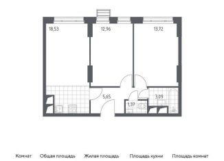 Продажа 1-ком. квартиры, 55.3 м2, Красногорск, жилой комплекс Спутник, к14