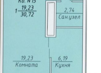 Продаю однокомнатную квартиру, 30.7 м2, Рязанская область, Михайловское шоссе, 234к1