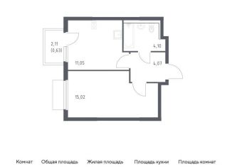 Продается 1-комнатная квартира, 34.9 м2, Московская область, Каширское шоссе - Молоково - Андреевское