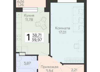 Продам 1-комнатную квартиру, 40 м2, Воронежская область, улица Независимости, 78