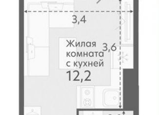 Квартира на продажу студия, 22 м2, Новосибирская область, микрорайон Околица, 11С