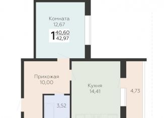 Продается 1-комнатная квартира, 43 м2, Самара, площадь Куйбышева