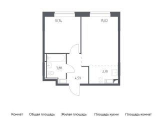 Продается 1-комнатная квартира, 38 м2, поселение Кокошкино, жилой комплекс Новое Внуково, к20