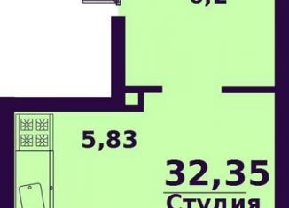 Квартира на продажу студия, 32.4 м2, Ульяновск, ЖК Сиреневый, жилой комплекс Сиреневый, 4
