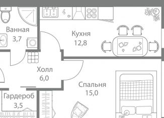 Продам 1-комнатную квартиру, 41 м2, Москва, ЗАО