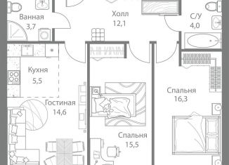 Продаю 3-комнатную квартиру, 71.7 м2, Москва, ЗАО