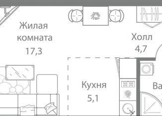 Продажа квартиры студии, 30.8 м2, Москва, ЖК Стеллар Сити