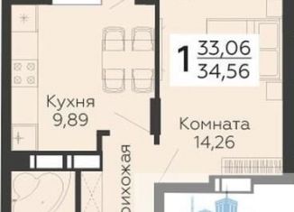 Продам однокомнатную квартиру, 32.6 м2, Воронежская область, улица Теплоэнергетиков, 17к3