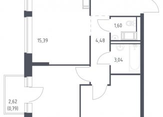 Продажа 2-комнатной квартиры, 55.3 м2, Колпино