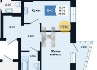 Однокомнатная квартира на продажу, 36.9 м2, Новосибирск, метро Площадь Маркса, улица Титова, 48
