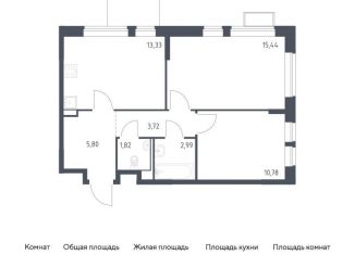 2-комнатная квартира на продажу, 53.9 м2, Москва, Молжаниновский район, жилой комплекс Молжаниново, к5