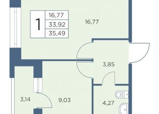 Продажа 1-комнатной квартиры, 35.5 м2, Санкт-Петербург, Выборгский район, Большой Сампсониевский проспект, 70к3