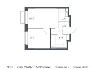 1-комнатная квартира на продажу, 32.2 м2, посёлок Мирный, жилой комплекс Томилино Парк, к6.3