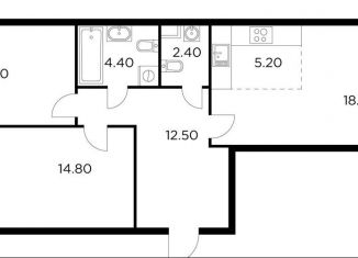 Продам 2-комнатную квартиру, 73.4 м2, Мытищи, жилой комплекс Новое Медведково, к39