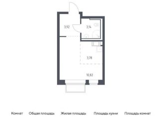 Продается квартира студия, 21.7 м2, посёлок Мирный, жилой комплекс Томилино Парк, к6.1