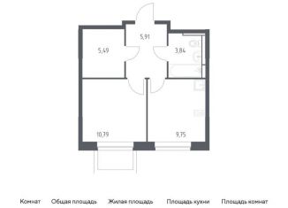 Продается однокомнатная квартира, 35.8 м2, Ленинский городской округ, жилой комплекс Новое Видное, 15