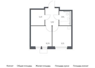Продажа однокомнатной квартиры, 35.8 м2, Московская область
