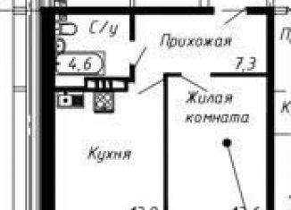 1-комнатная квартира на продажу, 39.3 м2, Новосибирск, Кировский район, Бронная улица, 22