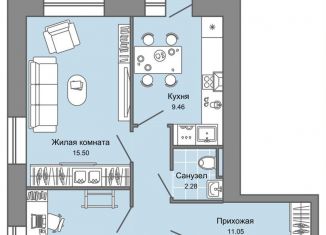 Продам двухкомнатную квартиру, 55 м2, Кировская область, улица 4-й Пятилетки, 84
