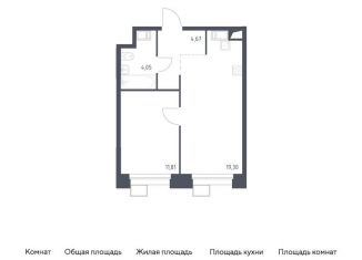 Продается 1-комнатная квартира, 39.8 м2, поселение Мосрентген, многофункциональный комплекс Тропарево Парк, к2.2