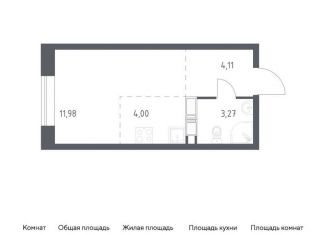 Квартира на продажу студия, 23.4 м2, поселение Филимонковское, Золотошвейная улица