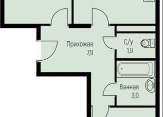 Продается двухкомнатная квартира, 60.2 м2, Краснодарский край