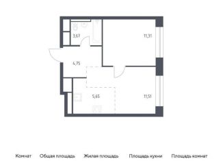 Продается 1-ком. квартира, 36.9 м2, Балашиха, жилой квартал Новоград Павлино, к8