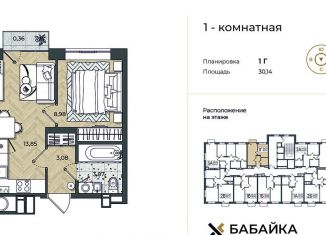 Продам однокомнатную квартиру, 30.1 м2, Астрахань