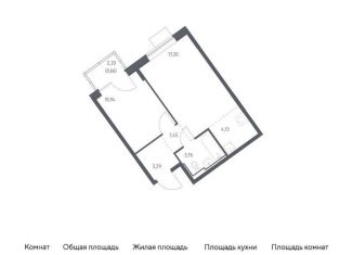 Продам 1-комнатную квартиру, 41.4 м2, Москва, Молжаниновский район