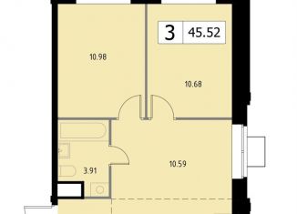 Продаю 3-комнатную квартиру, 45.5 м2, Одинцово