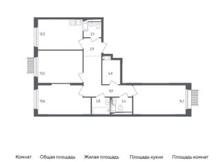 Продажа 3-ком. квартиры, 77.8 м2, Мытищи, жилой комплекс Мытищи Парк, к4.1